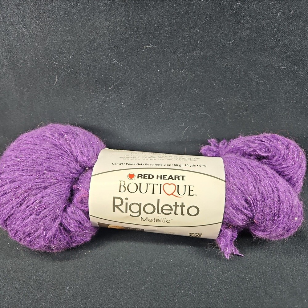 Red Heart Boutique Rigoletto Metallic Amethyst 1531 Purple Lot 9863